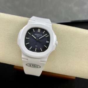 PATEK PHILIPPE AET Nautilus 5711 White Ceramic  AMG Factory Best Edition Blue Dial - Best Replica Watches Store For Sale!