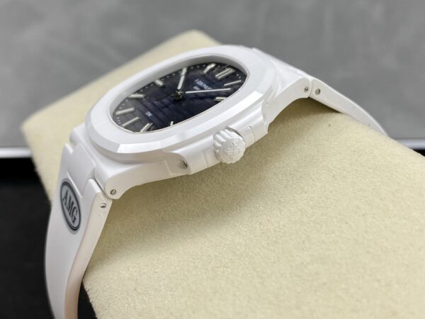 PATEK PHILIPPE AET Nautilus 5711 White Ceramic  AMG Factory Best Edition Blue Dial - Best Replica Watches Store For Sale!