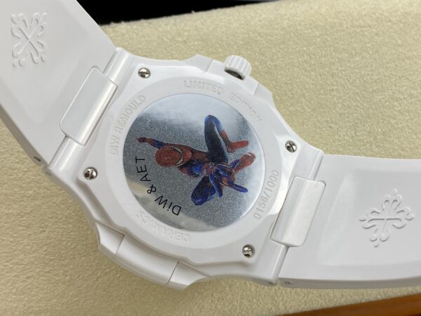 PATEK PHILIPPE AET Nautilus 5711 White Ceramic  AMG Factory Best Edition Purple/Pink Dial - Best Replica Watches Store For Sale!