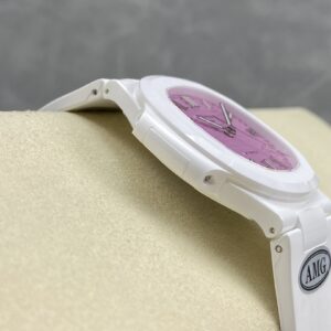 PATEK PHILIPPE AET Nautilus 5711 White Ceramic  AMG Factory Best Edition Pink Dial - Best Replica Watches Store For Sale!