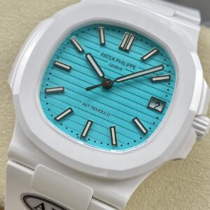 PATEK PHILIPPE AET Nautilus 5711 White Ceramic  AMG Factory Best Edition Tiffany Blue Dial - Best Replica Watches Store For Sale!
