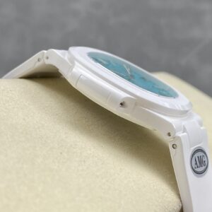 PATEK PHILIPPE AET Nautilus 5711 White Ceramic  AMG Factory Best Edition Tiffany Blue Dial - Best Replica Watches Store For Sale!