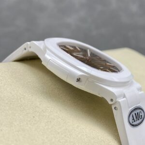 PATEK PHILIPPE AET Nautilus 5711 White Ceramic  AMG Factory Best Edition Brown Dial - Best Replica Watches Store For Sale!