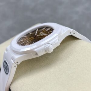 PATEK PHILIPPE AET Nautilus 5711 White Ceramic  AMG Factory Best Edition Brown Dial - Best Replica Watches Store For Sale!