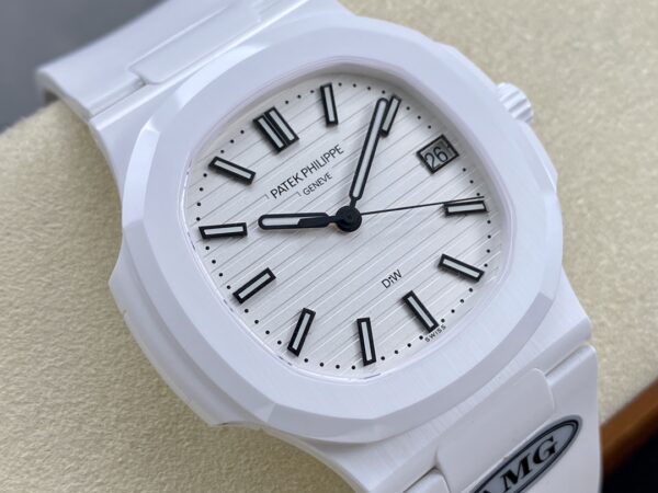 PATEK PHILIPPE AET Nautilus 5711 White Ceramic  AMG Factory Best Edition White Dial - Best Replica Watches Store For Sale!