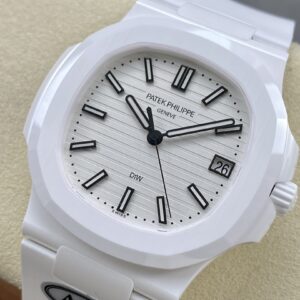 PATEK PHILIPPE AET Nautilus 5711 White Ceramic  AMG Factory Best Edition White Dial - Best Replica Watches Store For Sale!