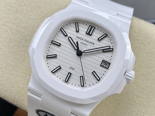 PATEK PHILIPPE AET Nautilus 5711 White Ceramic  AMG Factory Best Edition White Dial - Best Replica Watches Store For Sale!