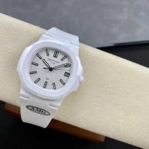 PATEK PHILIPPE AET Nautilus 5711 White Ceramic  AMG Factory Best Edition White Dial - Best Replica Watches Store For Sale!