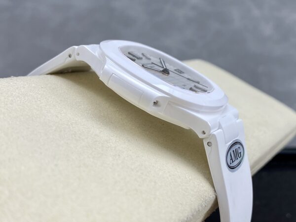 PATEK PHILIPPE AET Nautilus 5711 White Ceramic  AMG Factory Best Edition White Dial - Best Replica Watches Store For Sale!