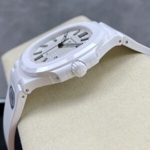 PATEK PHILIPPE AET Nautilus 5711 White Ceramic  AMG Factory Best Edition White Dial - Best Replica Watches Store For Sale!