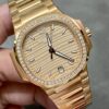 PATEK PHILIPPE Nautilus 7118 Ladies RG 3K Factory 1:1 Best Edition RG Dial Diamonds Bezel on RG Bracelet A324 Super Clone - Best Replica Watches Store For Sale!
