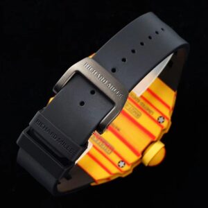 Richard Mille RM027-03 Tourbillon RM Factory Orange/Red Carbon Black Rubber Strap - Best Replica Watches Store For Sale!