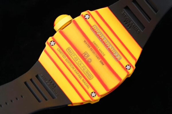 Richard Mille RM027-03 Tourbillon RM Factory Orange/Red Carbon Black Rubber Strap - Best Replica Watches Store For Sale!