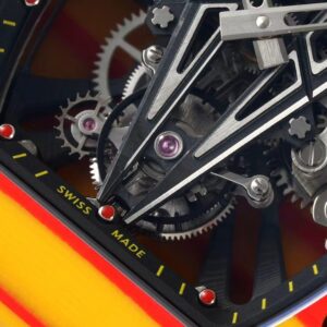 Richard Mille RM027-03 Real Tourbillon RM Factory Best Edition Orange/Red Carbon Skeleton Dial on Orange Rubber Strap - Best Replica Watches Store For Sale!