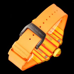 Richard Mille RM027-03 Real Tourbillon RM Factory Best Edition Orange/Red Carbon Skeleton Dial on Orange Rubber Strap - Best Replica Watches Store For Sale!