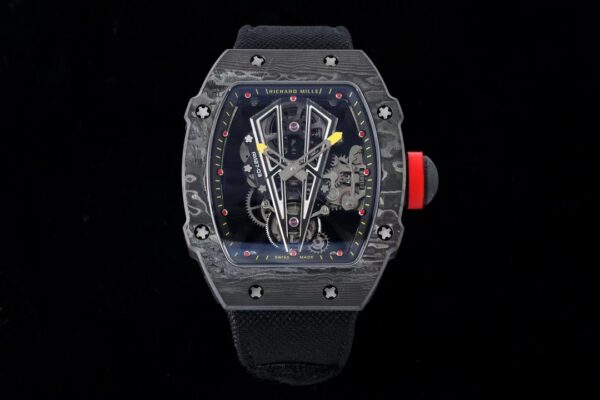 Richard Mille RM027-03 NTPT Tourbillon RM Factory Best Edition Skeleton Dial on Black Nylon Strap - Best Replica Watches Store For Sale!