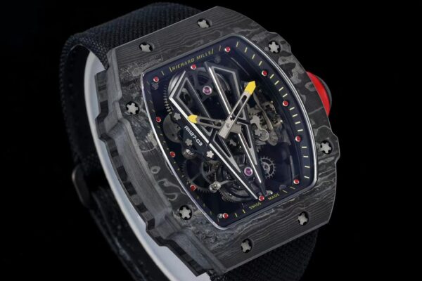 Richard Mille RM027-03 NTPT Tourbillon RM Factory Best Edition Skeleton Dial on Black Nylon Strap - Best Replica Watches Store For Sale!