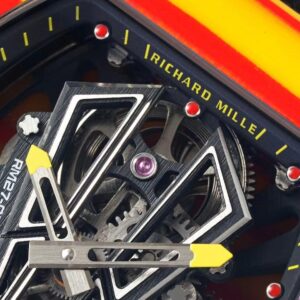 Richard Mille RM027-03 Tourbillon RM Factory Best Edition Orange/Red Carbon Skeleton Dial on Black Nylon Strap - Best Replica Watches Store For Sale!