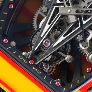 Richard Mille RM027-03 Tourbillon RM Factory Best Edition Orange/Red Carbon Skeleton Dial on Black Nylon Strap - Best Replica Watches Store For Sale!