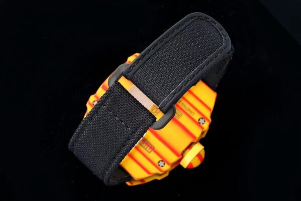 Richard Mille RM027-03 Tourbillon RM Factory Best Edition Orange/Red Carbon Skeleton Dial on Black Nylon Strap - Best Replica Watches Store For Sale!