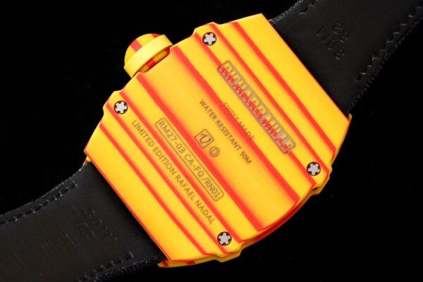 Richard Mille RM027-03 Tourbillon RM Factory Best Edition Orange/Red Carbon Black Nylon Strap - Best Replica Watches Store For Sale!