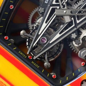 Richard Mille RM027-03 Tourbillon RM Factory Best Edition Orange/Red Carbon Orange Nylon Strap - Best Replica Watches Store For Sale!