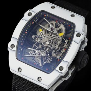 Richard Mille RM027-02 Nadal Tourbillon RM Factory White Forge Carbon Black Nylon Strap - Best Replica Watches Store For Sale!