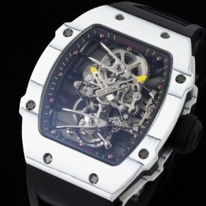 Richard Mille RM027-02 Nadal Tourbillon RM Factory White Forge Carbon Black Rubber Strap - Best Replica Watches Store For Sale!