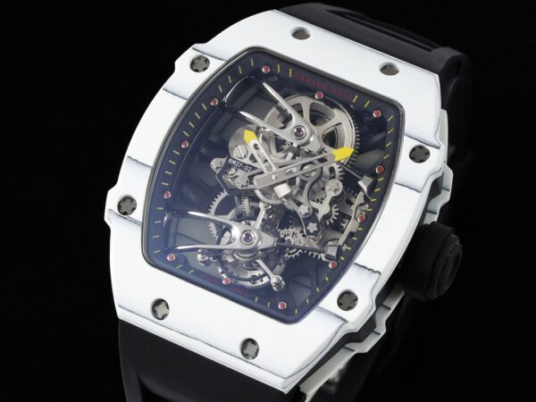 Richard Mille RM027-02 Nadal Tourbillon RM Factory White Forge Carbon Black Rubber Strap - Best Replica Watches Store For Sale!