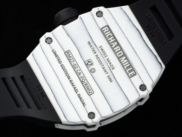Richard Mille RM027-02 Nadal Tourbillon RM Factory White Forge Carbon Black Rubber Strap - Best Replica Watches Store For Sale!