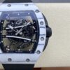 RICHARD MILLERM RM6101 RM61-01 RM Factory Best Edition White NTPT Carbon Fiber Black Rubber Strap RMUL2 - Best Replica Watches Store For Sale!