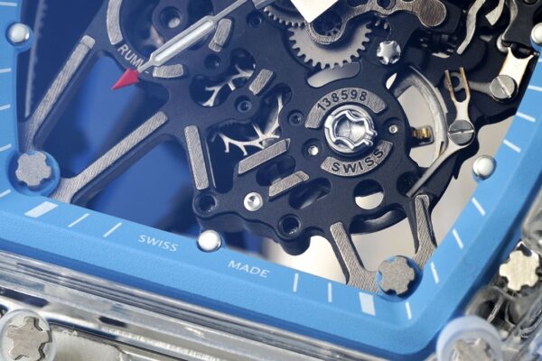 RICHARD MILLERM  RM35-01 Transparent RM Factory Best Edition  White Rubber Strap - Best Replica Watches Store For Sale!