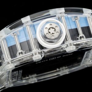 RICHARD MILLERM  RM35-01 Transparent RM Factory Best Edition  White Rubber Strap - Best Replica Watches Store For Sale!