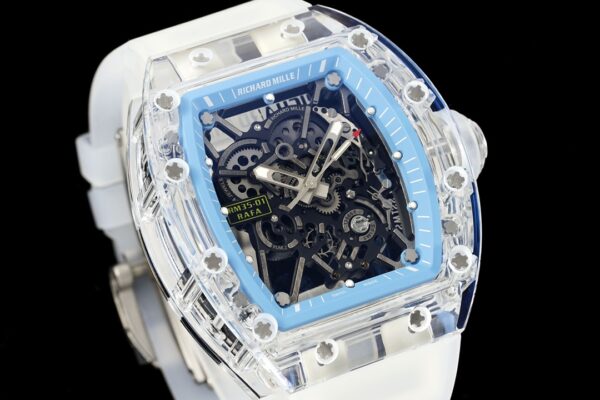 RICHARD MILLERM  RM35-01 Transparent RM Factory Best Edition Rubber Strap - Best Replica Watches Store For Sale!