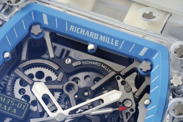 RICHARD MILLERM  RM35-01 Transparent RM Factory Best Edition Rubber Strap - Best Replica Watches Store For Sale!