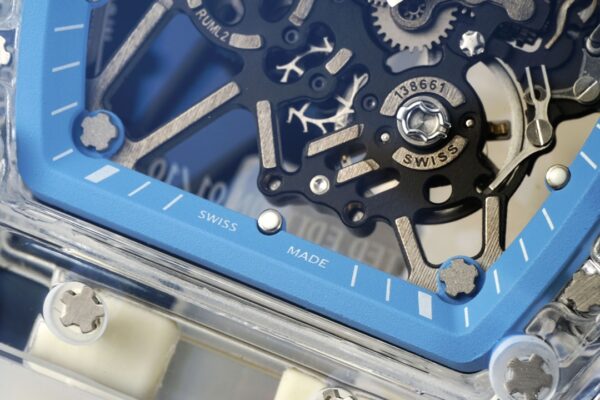 RICHARD MILLERM  RM35-01 Transparent RM Factory Best Edition Rubber Strap - Best Replica Watches Store For Sale!
