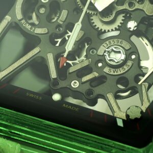 RICHARD MILLERM RM035 RM35-01 Green Transparent RM Factory Best Edition Skeleton Dial on Translucent Rubber Strap Clone RMUL2 - Best Replica Watches Store For Sale!