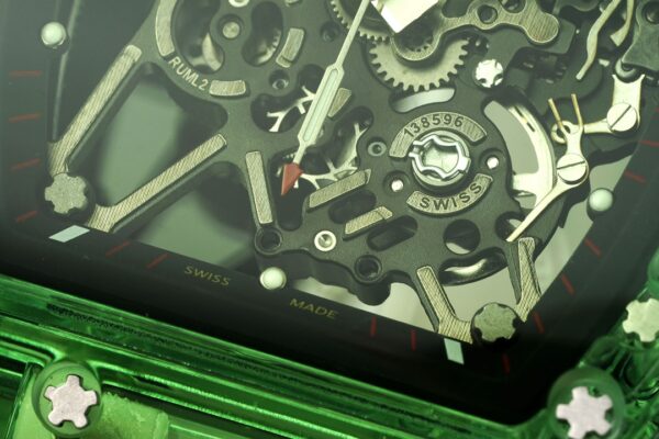 RICHARD MILLERM RM035 RM35-01 Green Transparent RM Factory Best Edition Skeleton Dial on Translucent Rubber Strap Clone RMUL2 - Best Replica Watches Store For Sale!