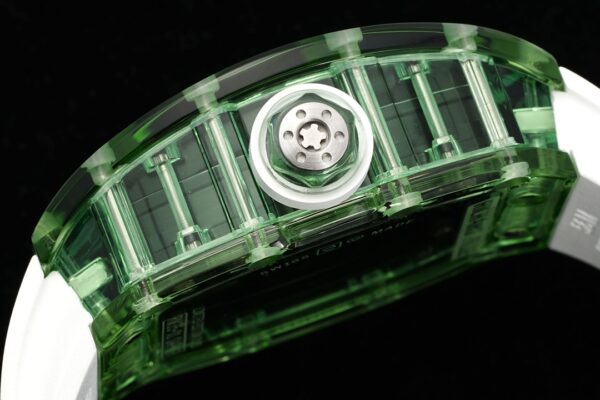 RICHARD MILLERM RM035 RM35-01 Green Transparent RM Factory Best Edition Skeleton Dial on Translucent Rubber Strap Clone RMUL2 - Best Replica Watches Store For Sale!