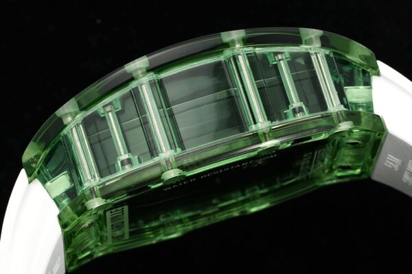 RICHARD MILLERM RM035 RM35-01 Green Transparent RM Factory Best Edition Skeleton Dial on Translucent Rubber Strap Clone RMUL2 - Best Replica Watches Store For Sale!