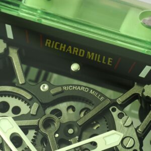 RICHARD MILLERM RM35-01 Green Transparent RM Factory Best Edition White Rubber Strap - Best Replica Watches Store For Sale!