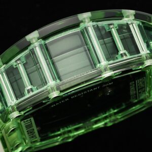 RICHARD MILLERM RM35-01 Green Transparent RM Factory Best Edition White Rubber Strap - Best Replica Watches Store For Sale!