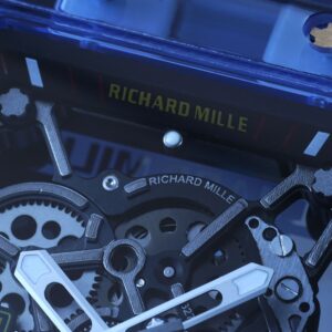 RICHARD MILLERM RM35-01 Blue Transparent RM Factory Best Edition Blue Rubber Strap - Best Replica Watches Store For Sale!