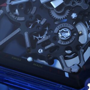 RICHARD MILLERM RM35-01 Blue Transparent RM Factory Best Edition Blue Rubber Strap - Best Replica Watches Store For Sale!