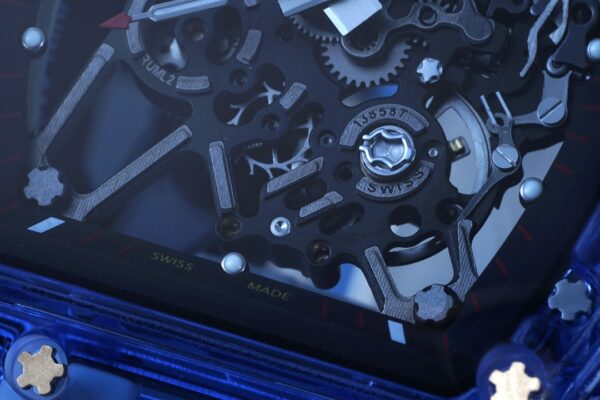 RICHARD MILLERM RM35-01 Blue Transparent RM Factory Best Edition Blue Rubber Strap - Best Replica Watches Store For Sale!