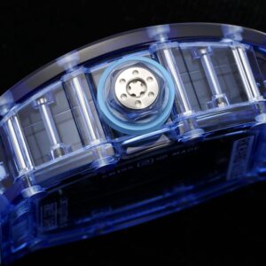 RICHARD MILLERM RM35-01 Blue Transparent RM Factory Best Edition Blue Rubber Strap - Best Replica Watches Store For Sale!