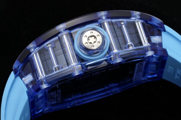 RICHARD MILLERM RM35-01 Blue Transparent RM Factory Best Edition Blue Rubber Strap - Best Replica Watches Store For Sale!