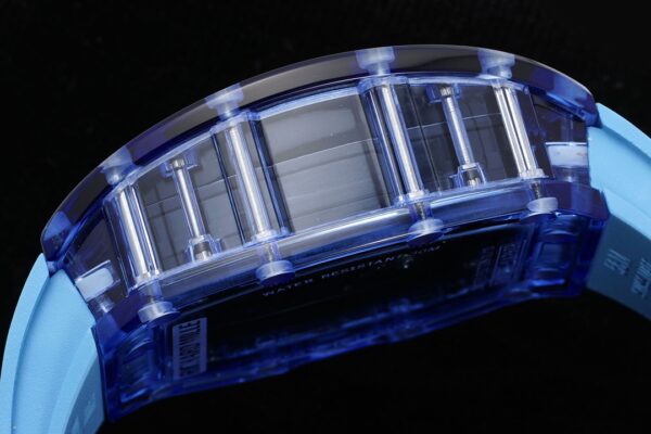 RICHARD MILLERM RM35-01 Blue Transparent RM Factory Best Edition Blue Rubber Strap - Best Replica Watches Store For Sale!