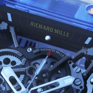 RICHARD MILLERM RM35-01 Blue Transparent RM Factory Best Edition Rubber Strap - Best Replica Watches Store For Sale!