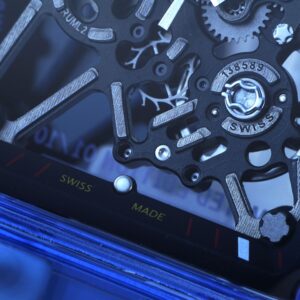 RICHARD MILLERM RM35-01 Blue Transparent RM Factory Best Edition Rubber Strap - Best Replica Watches Store For Sale!